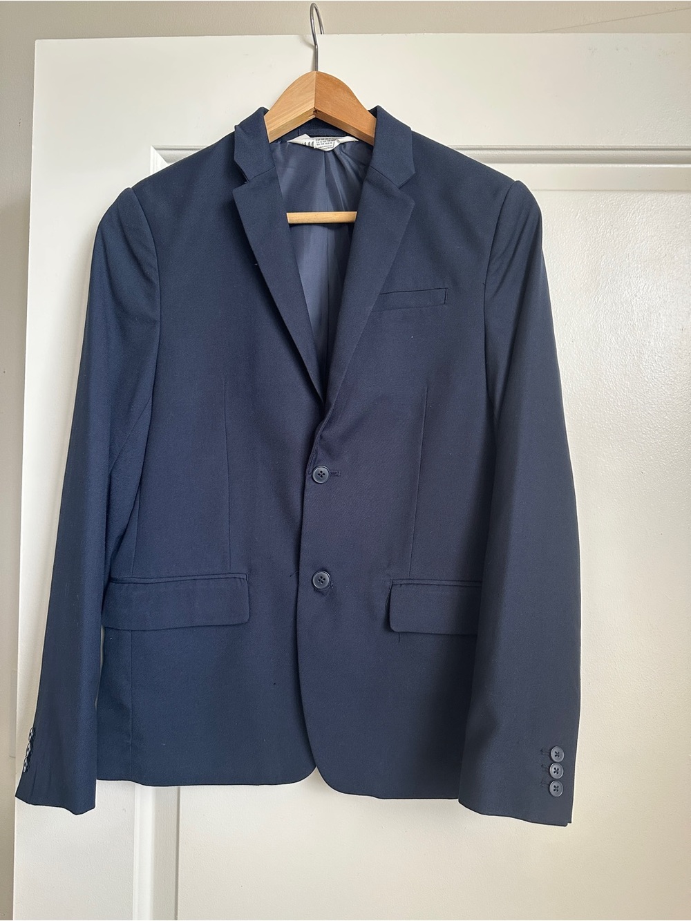 Boys’ Navy Blue Single-Breasted Blazer